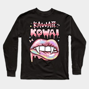 Kawaii Kowai I Pastel Goth I Menhera design Long Sleeve T-Shirt